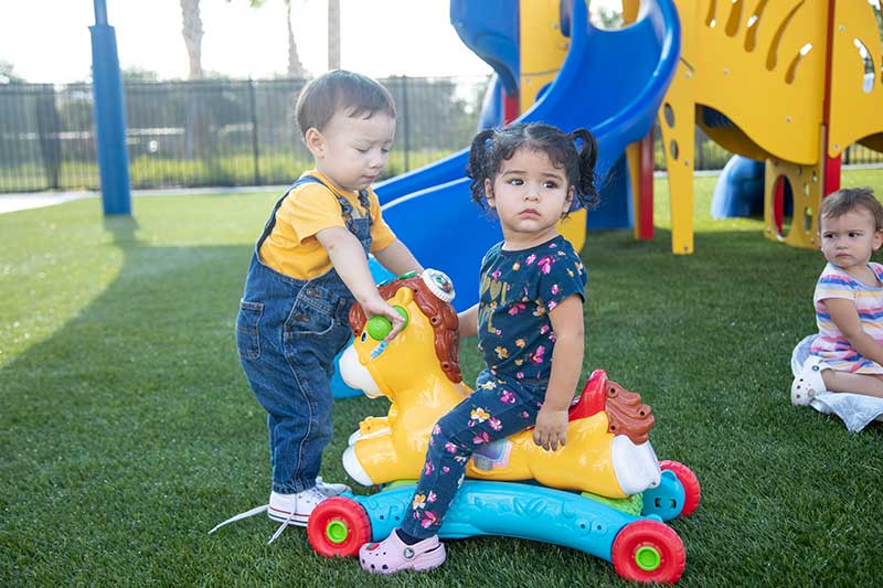 Kids playing in a playground