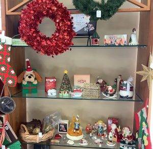 seasonal holiday decor at guadalupe resale shop
