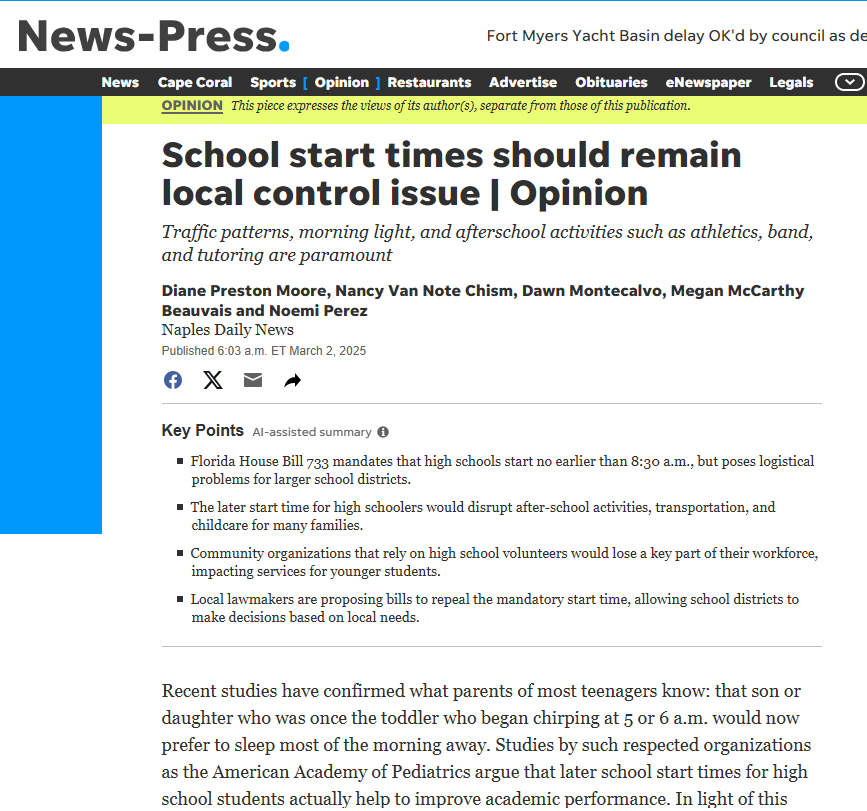 news press op ed school times