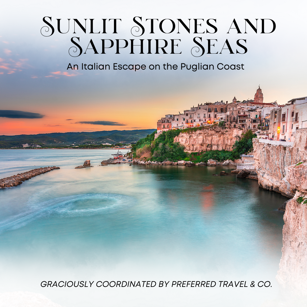 sunlit stones and sapphire seas